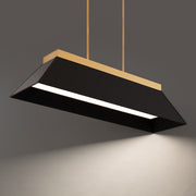 Bentley 44" LED Linear Pendant, Black & Aged Brass Finish - Bees Lighting