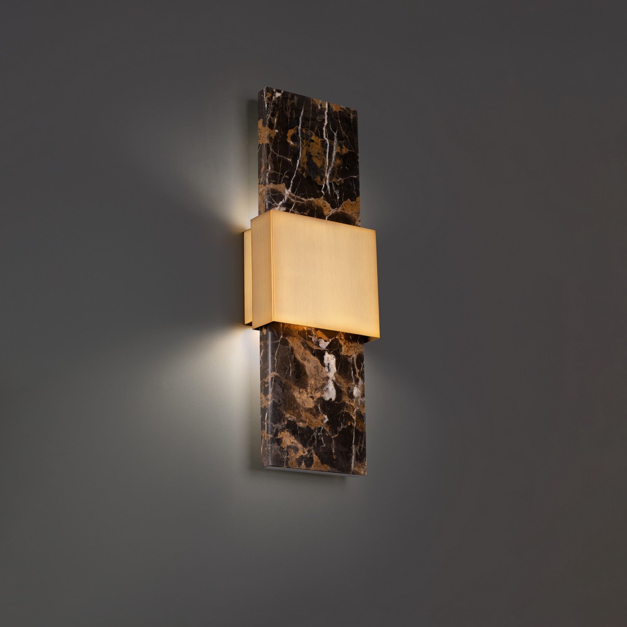 Mercer 24" LED Wall Sconce, Black & Aged Brass Finish - Bees Lighting