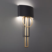 Sartre 32" LED Wall Sconce, Black & Aged Brass Finish - Bees Lighting