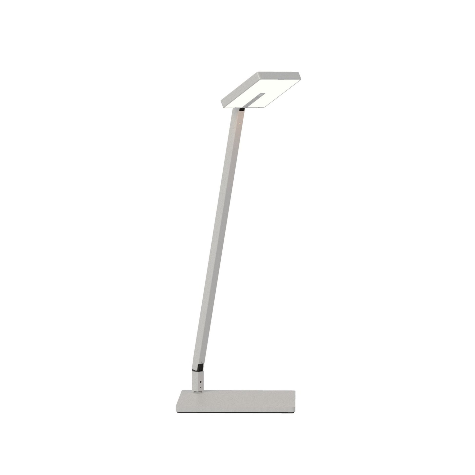 Focaccia Solo Silver Contemporary LED Desk Lamp with USB Port and Occupancy Sensor - Bees Lighting