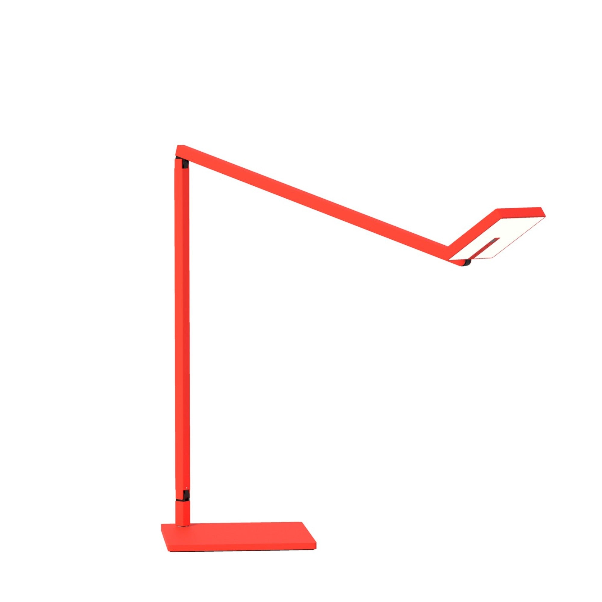 Focaccia Matte Fire Red Contemporary LED Desk Lamp with USB Port and Occupancy Sensor