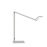Focaccia Silver Contemporary LED Desk Lamp with USB Port and Occupancy Sensor - Bees Lighting