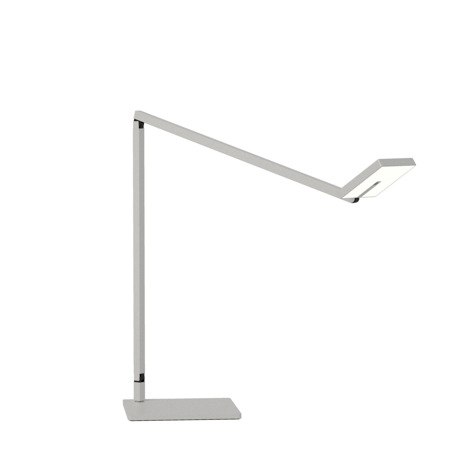 Focaccia Silver Contemporary LED Desk Lamp with USB Port and Occupancy Sensor - Bees Lighting
