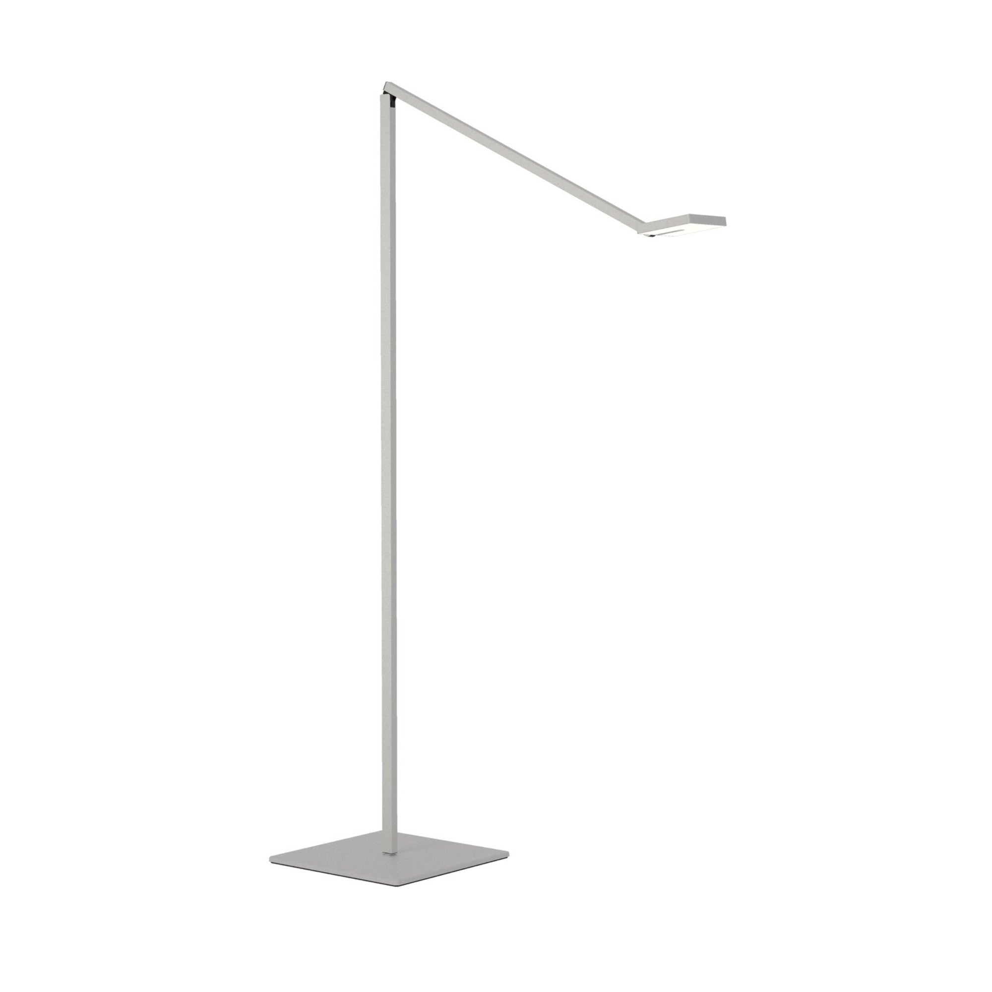 Focaccia Silver Transitional LED Floor Lamp with USB Port - Bees Lighting