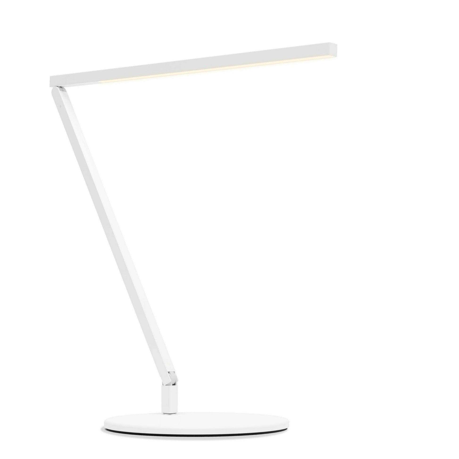 Z-Bar Solo Gen 4 Matte White Contemporary Neutral White LED Desk Lamp - Bees Lighting