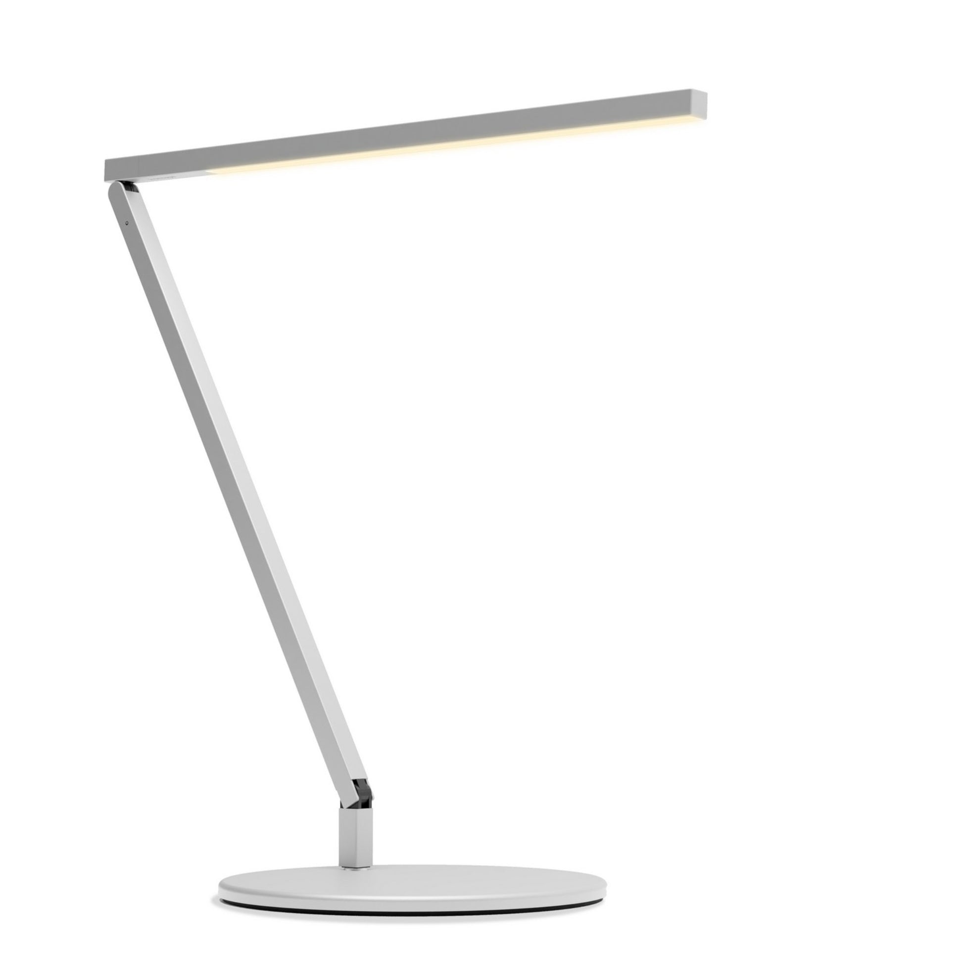 Z-Bar Solo Gen 4 Silver Contemporary Neutral White LED Desk Lamp - Bees Lighting