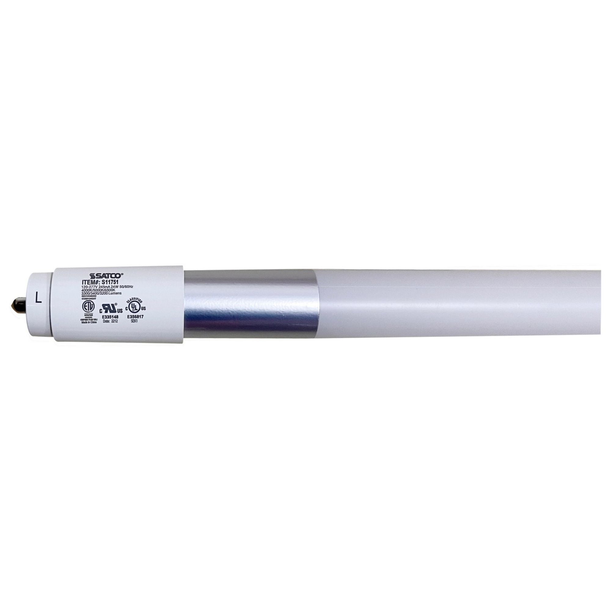 6ft T8 LED Bulb, 24W, 3400lm, 40K|50K|65K, Fa8 Base, Ballast Bypass, Single|Dual End