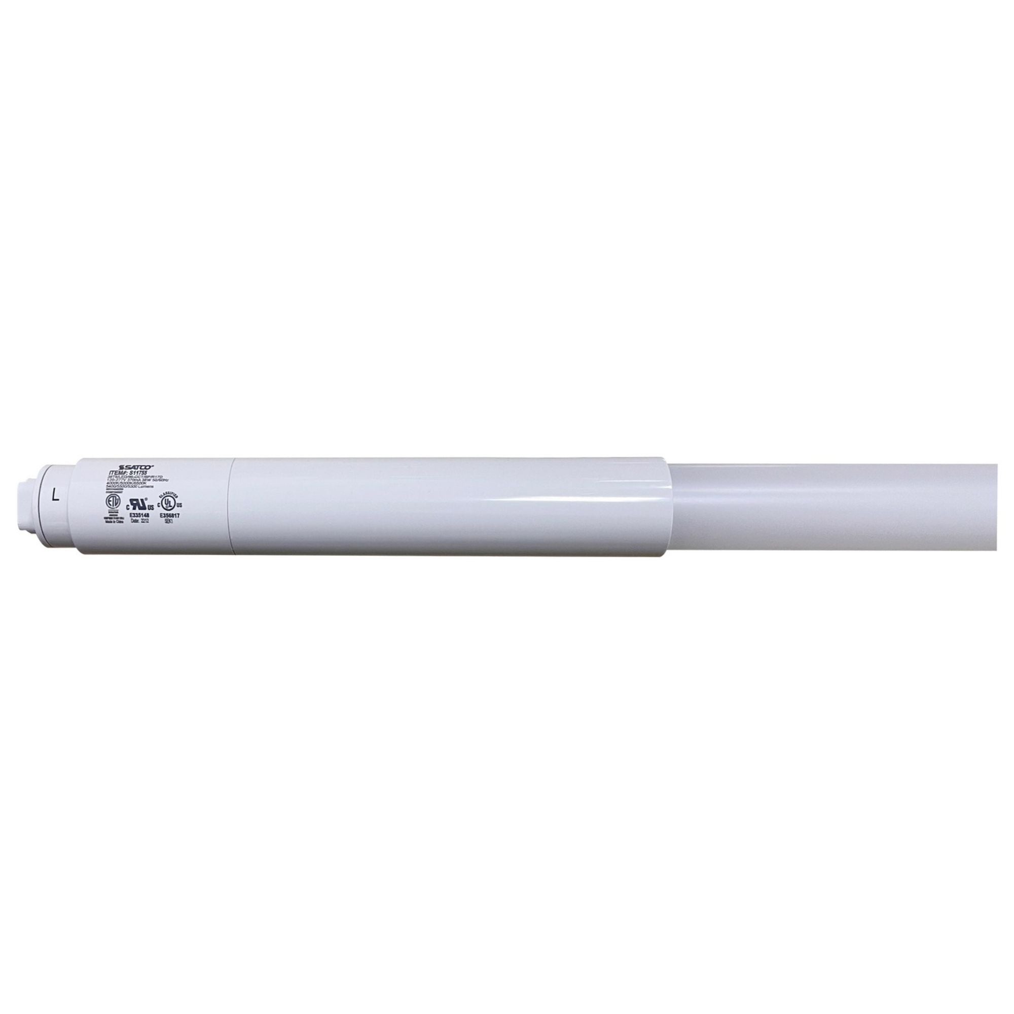 8ft T8 LED Bulb, 38W, 5500lm, 40K|50K|65K, R17D Base, Ballast Bypass, Single|Dual End