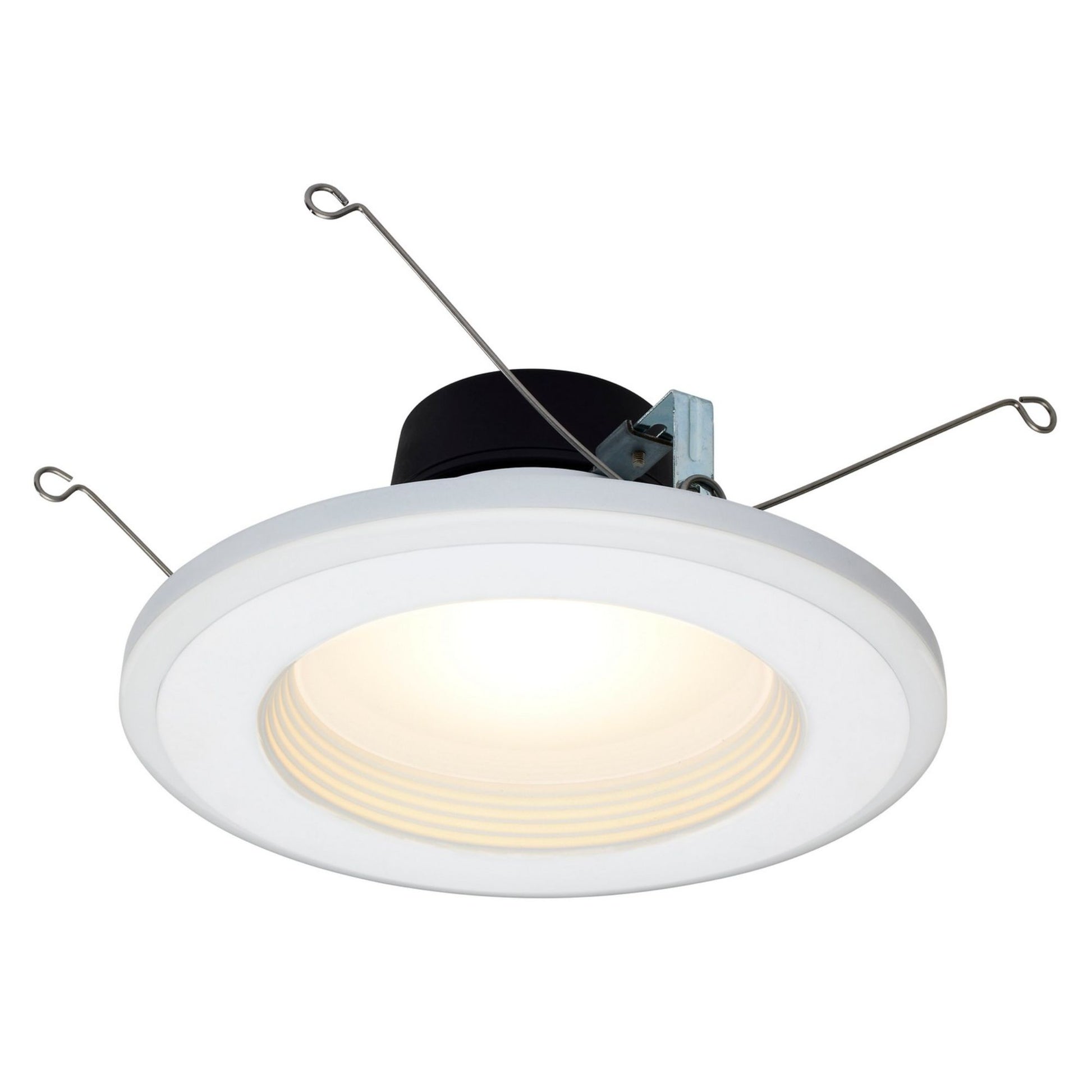5/6" LED Recessed Can Light with Night Light, 800 Lm, 5-CCT, Deep Baffle Trim - Bees Lighting