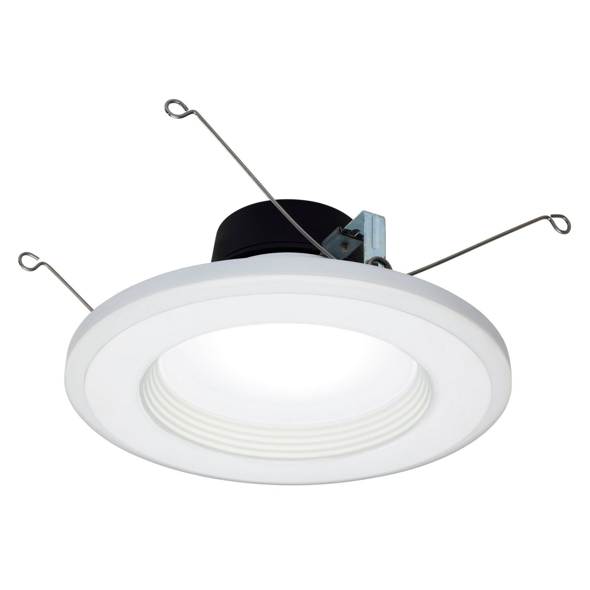 5/6" LED Recessed Can Light with Night Light, 800 Lm, 5-CCT, Deep Baffle Trim - Bees Lighting