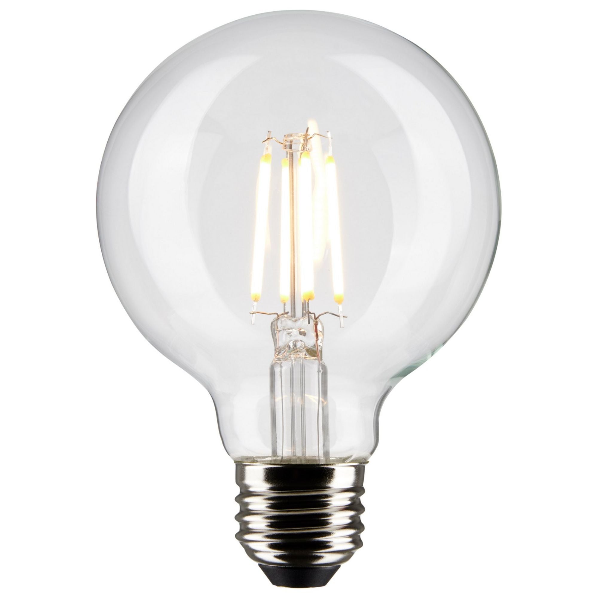 G25 LED Globe Bulb, 6 Watts, 500 Lumens, 60W Equal, 2700K, E26 Medium Base, Clear Finish - Bees Lighting