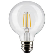 G25 Filament LED Globe Bulb, 5 Watts, 350 Lumens, 2700K, E26 Medium Base, Clear, Pack of 2 - Bees Lighting