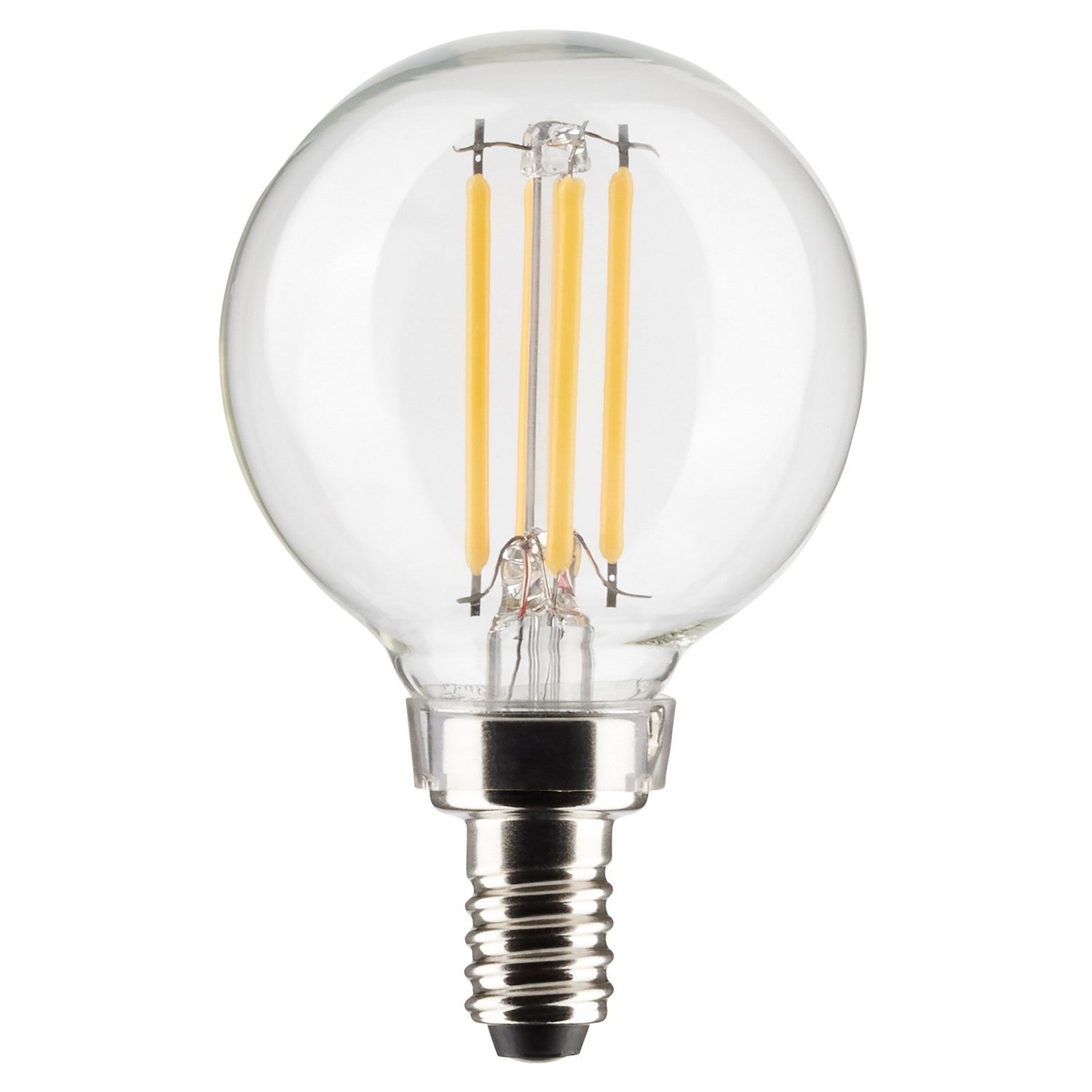 G16.5 LED Globe Bulb, 6W, 500 Lumens, 60W Equal, 2700K, E12 Base, Frosted, Pack of 2 - Bees Lighting