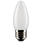 B11 Candle LED Bulb, 6 Watts, 500 Lumens, 2700K, E26 Medium Base, Frosted Finish, Pack of 2 - Bees Lighting
