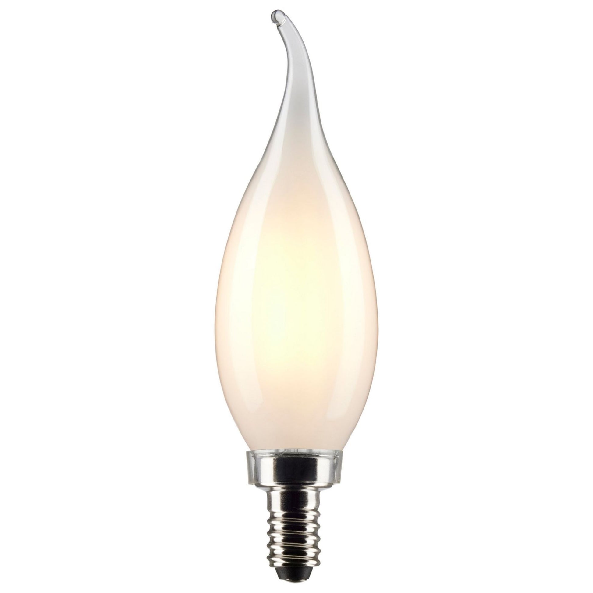 CA10 LED Bulb, 4W, 350lm, 2700K, 40W Equal, E12 Candelabra Base, Frosted Finish, Pack of 2 - Bees Lighting
