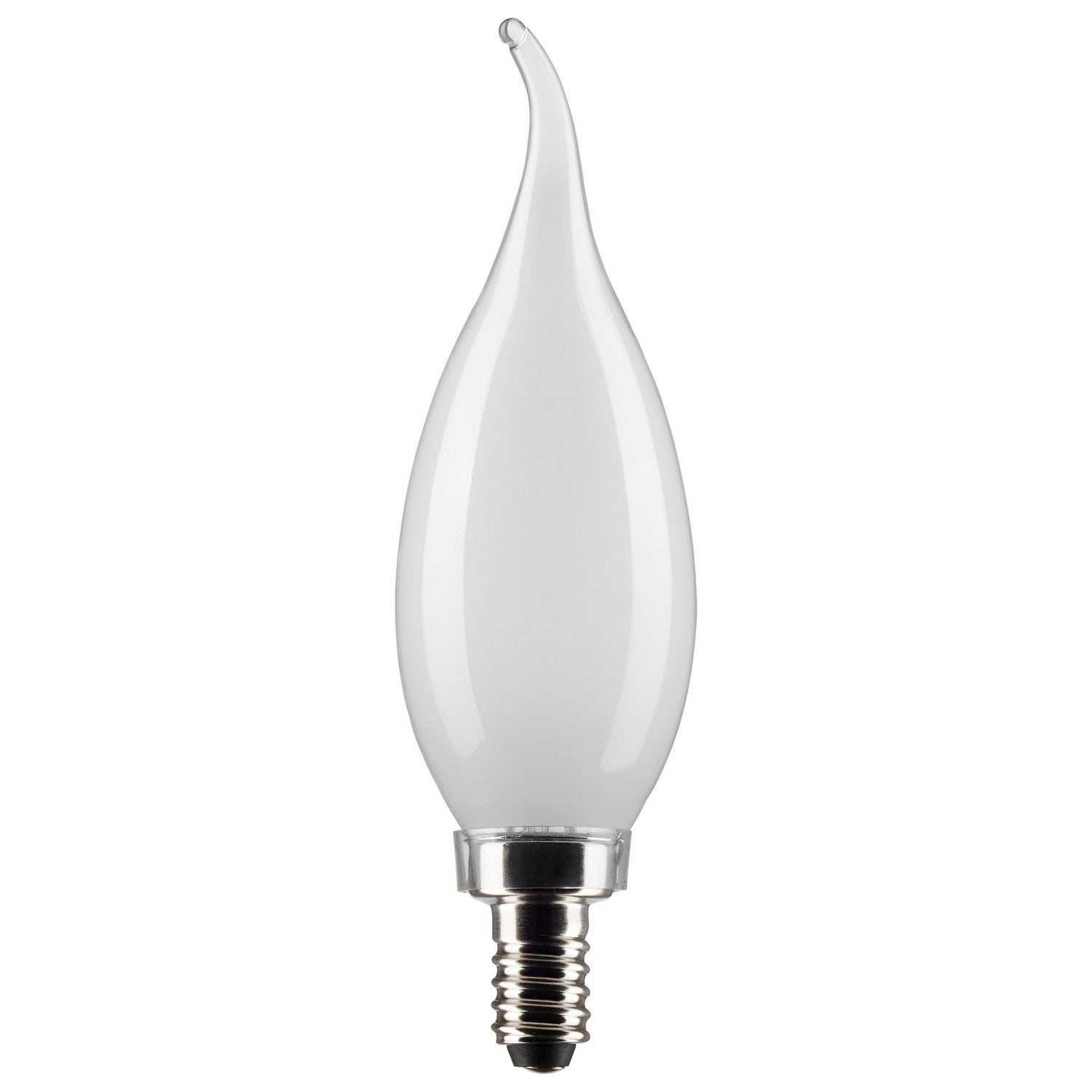 CA10 LED Bulb, 6W, 500lm, 2700K, 60W Equal, E12 Candelabra Base, Frosted Finish, Pack of 2 - Bees Lighting