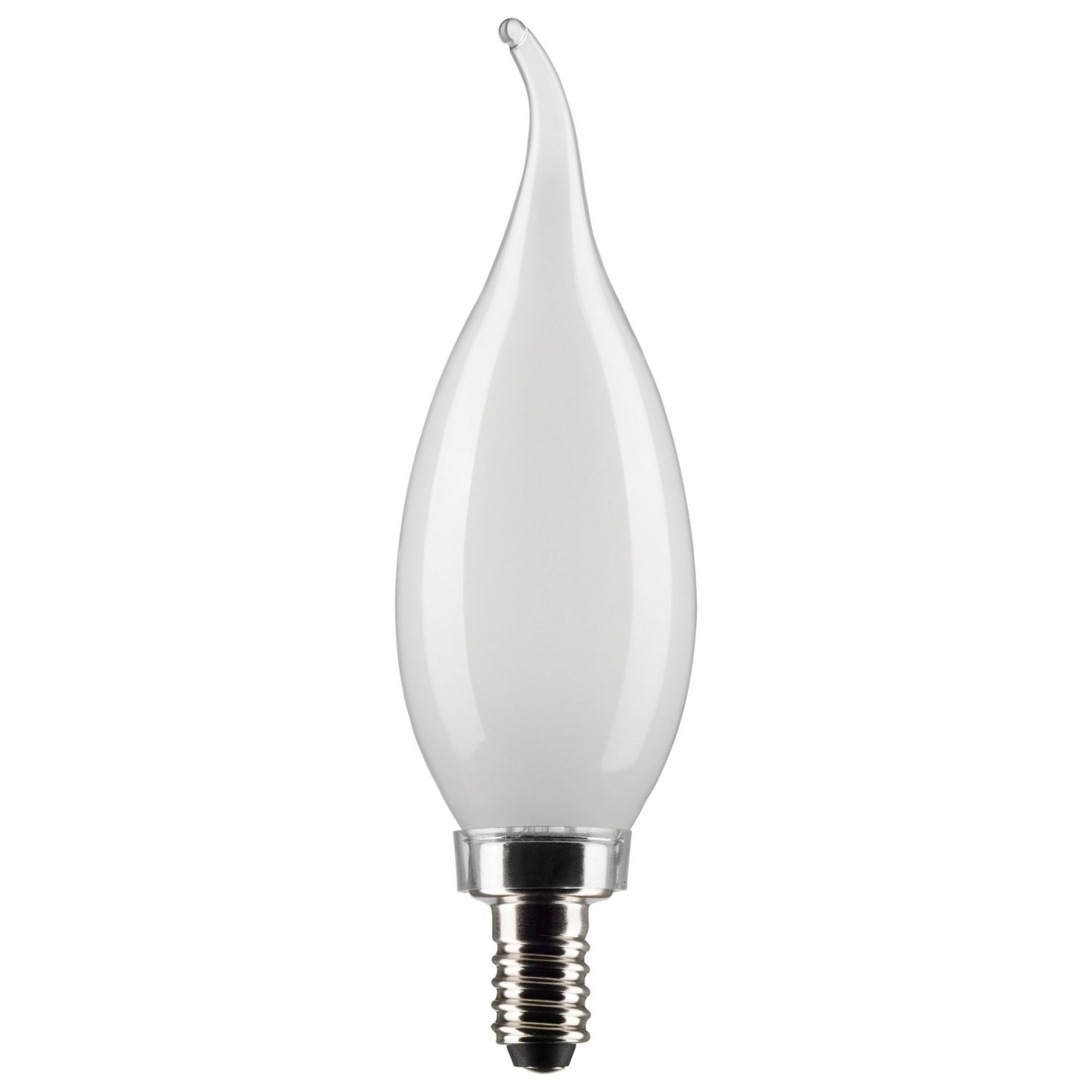 CA10 LED Bulb, 6W, 500lm, 2700K, 60W Equal, E12 Candelabra Base, Frosted Finish, Pack of 2 - Bees Lighting