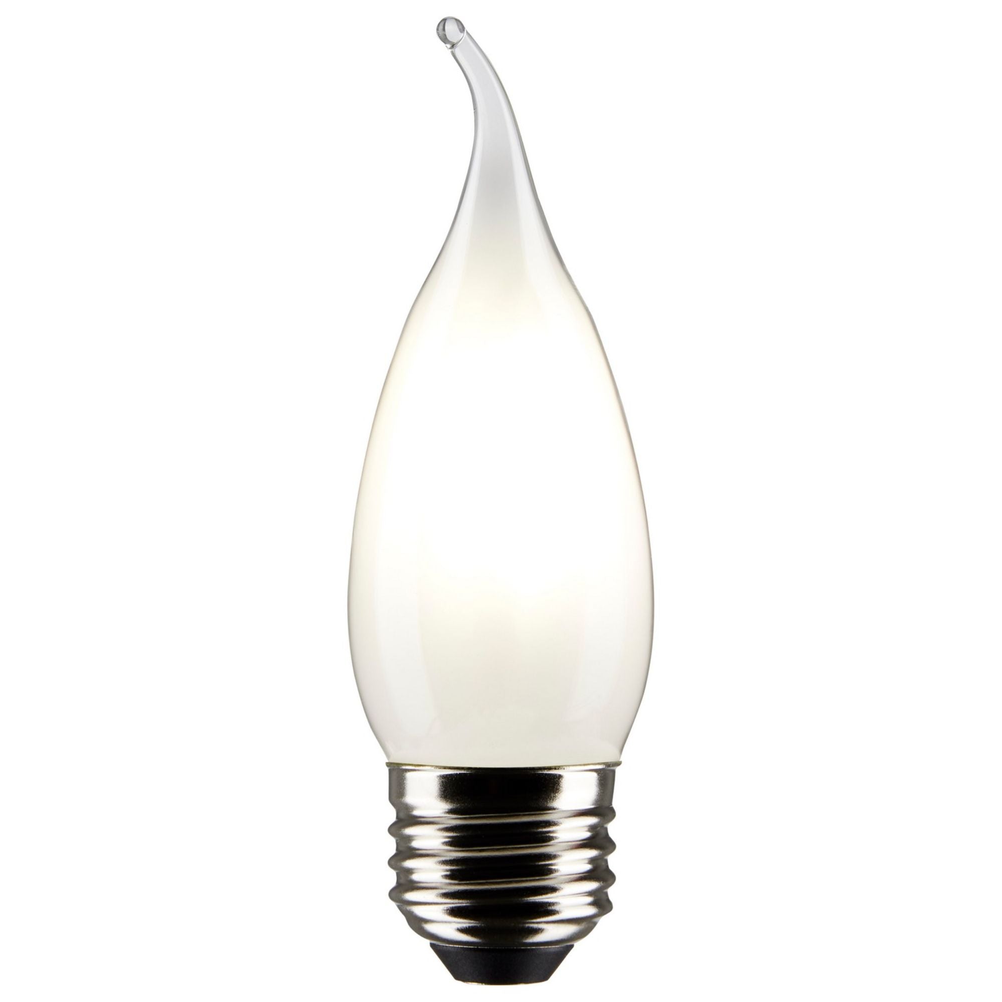 CA10 LED Bulb, 4W, 350lm, 2700K, 40W Equal, E26 Medium Base, Frosted Finish, Pack of 2 - Bees Lighting