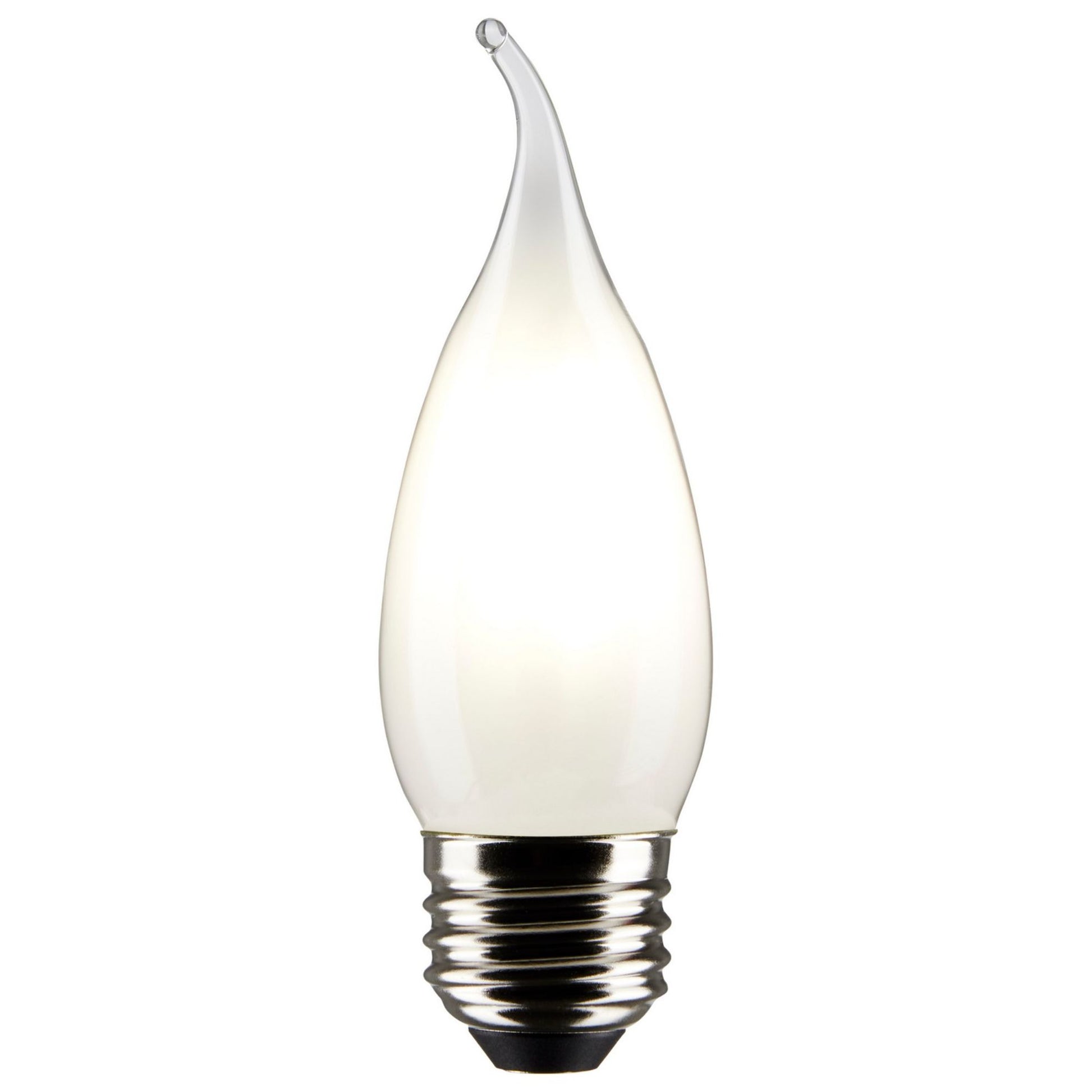 CA10 LED Bulb, 6W, 500lm, 2700K, 60W Equal, E26 Medium Base, Frosted Finish, Pack of 2 - Bees Lighting