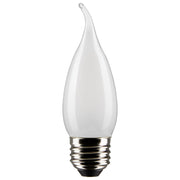 CA10 LED Bulb, 6W, 500lm, 2700K, 60W Equal, E26 Medium Base, Frosted Finish, Pack of 2 - Bees Lighting