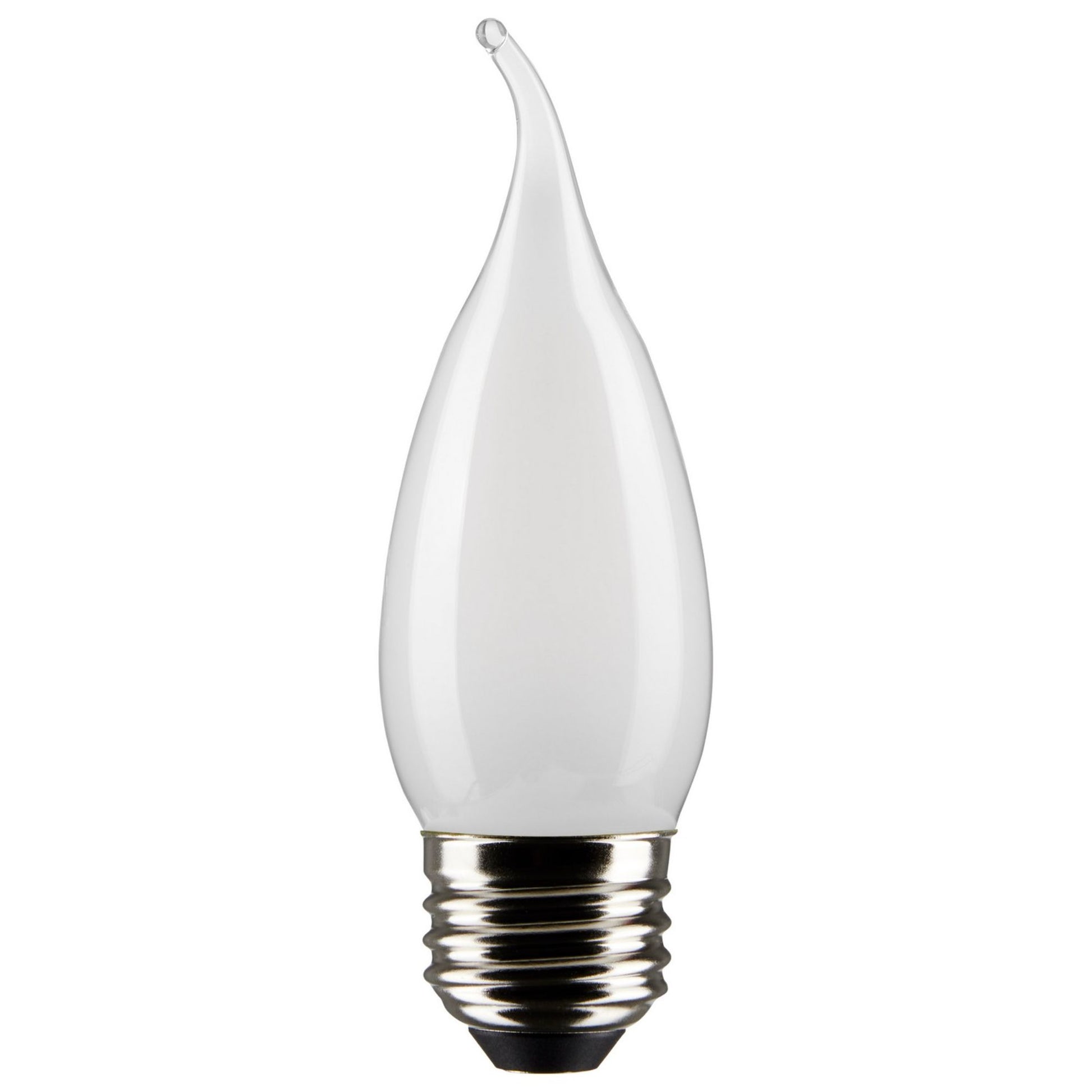 CA10 LED Bulb, 6W, 500lm, 2700K, 60W Equal, E26 Medium Base, Frosted Finish, Pack of 2 - Bees Lighting