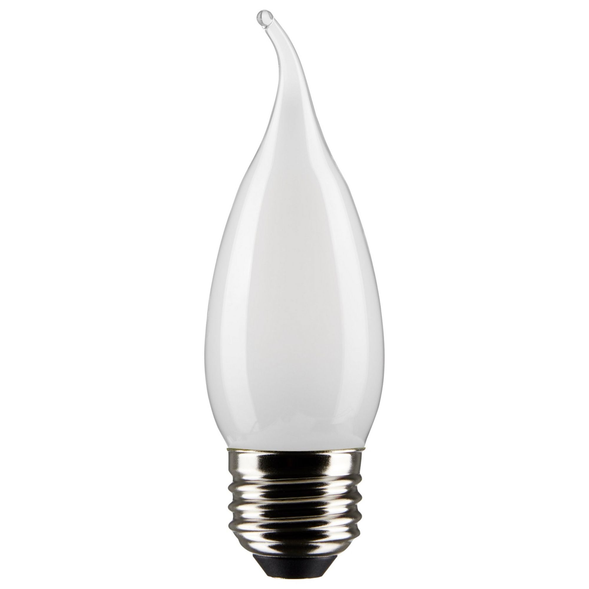 CA10 LED Bulb, 6W, 500lm, 2700K, 60W Equal, E26 Medium Base, Frosted Finish, Pack of 2 - Bees Lighting