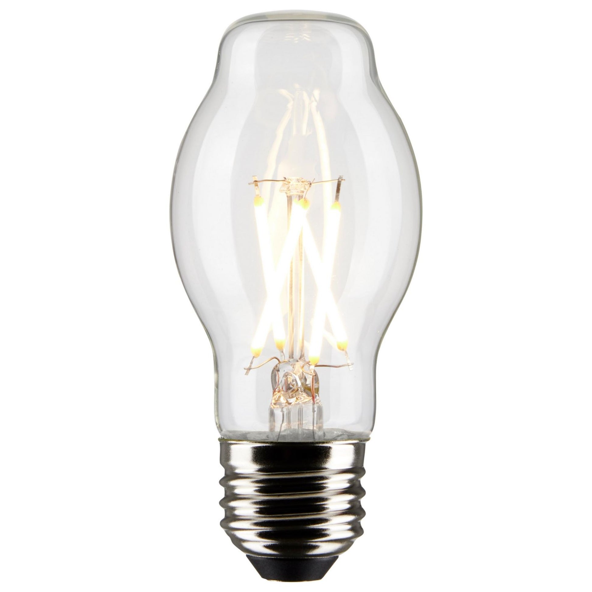 BT15 Filament LED Bulb, 5 Watts, 450lm, 40W Equal, 2700K, E26 Medium Base, Clear, Pack of 2 - Bees Lighting