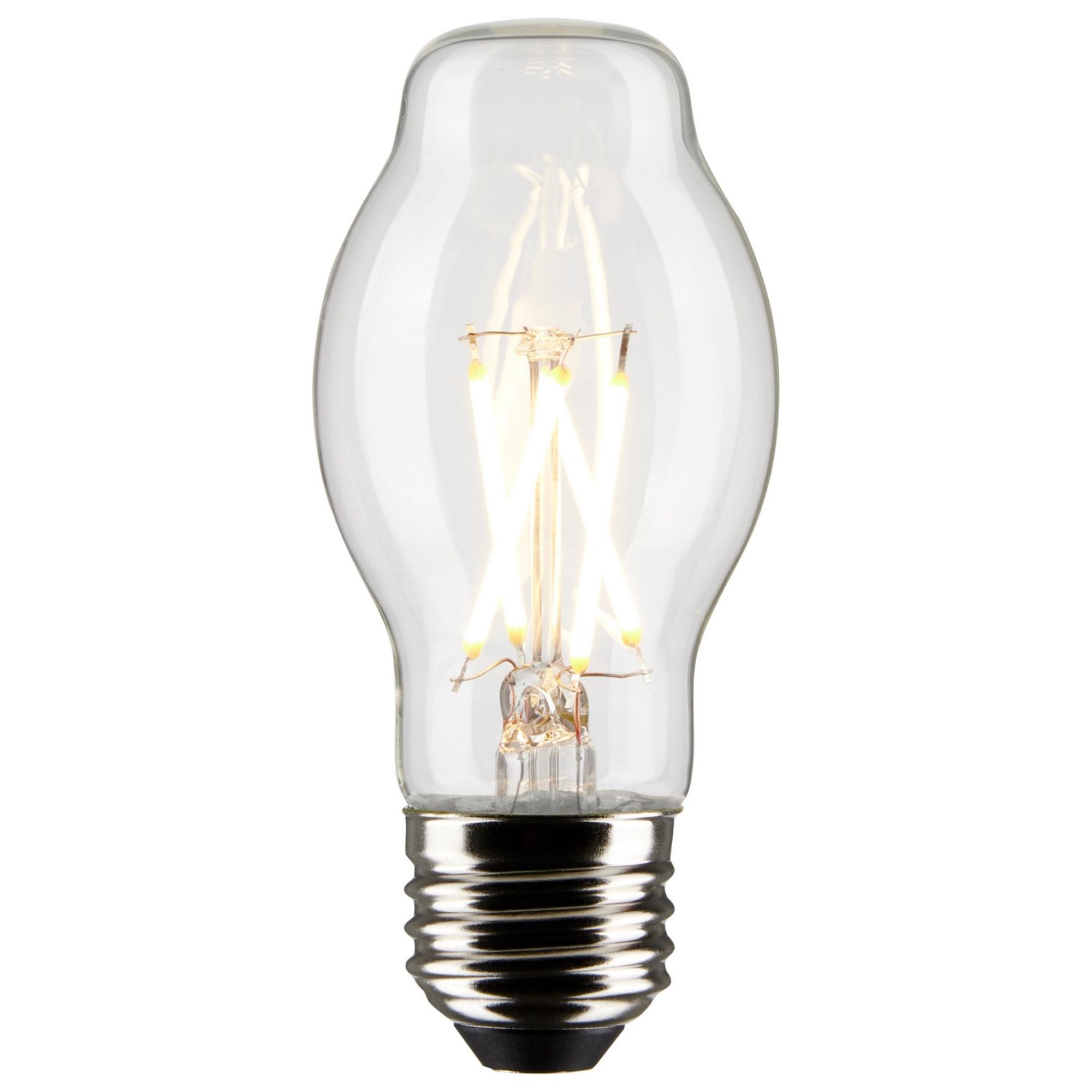 BT15 Filament LED Bulb, 5 Watts, 450lm, 40W Equal, 2700K, E26 Medium Base, Clear, Pack of 2 - Bees Lighting