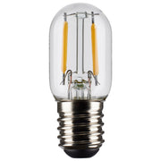 T6.5 LED Single Tube Bulb, 3W, 200lm, 2700K, E17 Intermediate Base, Clear Finish, Pack of 2 - Bees Lighting
