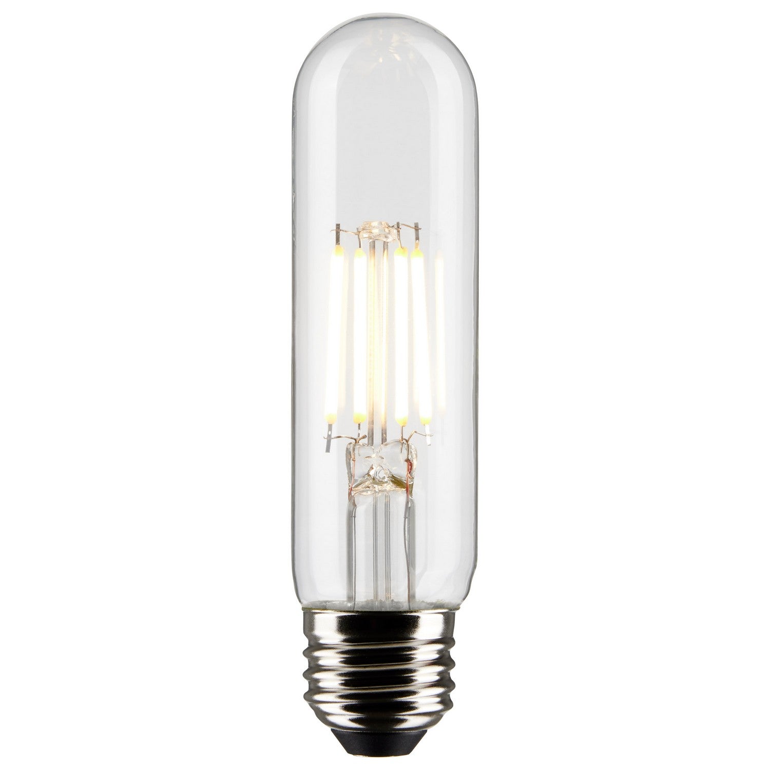 LED T10 Single Tube Bulb, 6W, 450lm, 5000K, 40W Equal, E26 Medium Base, Clear, Pack of 2 - Bees Lighting