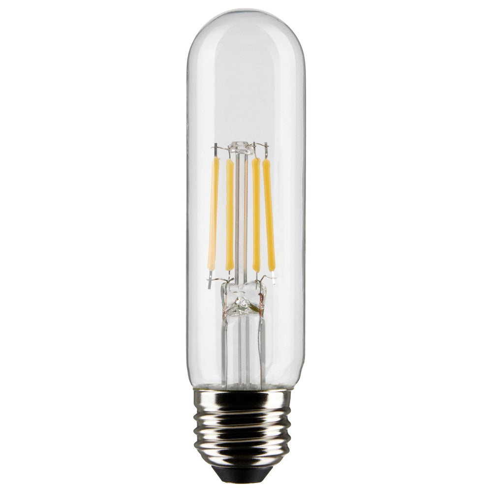 LED T10 Single Tube Bulb, 6W, 450lm, 5000K, 40W Equal, E26 Medium Base, Clear, Pack of 2 - Bees Lighting