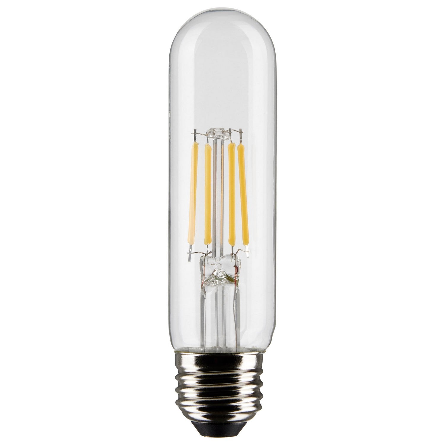 LED T10 Single Tube Bulb, 6W, 450lm, 5000K, 40W Equal, E26 Medium Base, Clear, Pack of 2 - Bees Lighting