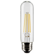 LED T10 Single Tube Bulb, 8W, 800lm, 2700K, 60W Equal, E26 Medium Base, Clear, Pack of 2 - Bees Lighting