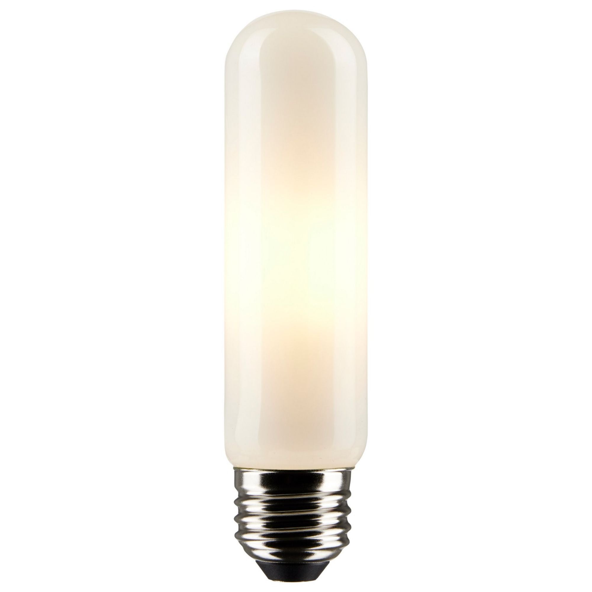 LED T10 Single Tube Bulb, 8W, 720lm, 2700K, 60W Equal, E26 Medium Base, Frosted, Pack of 2 - Bees Lighting