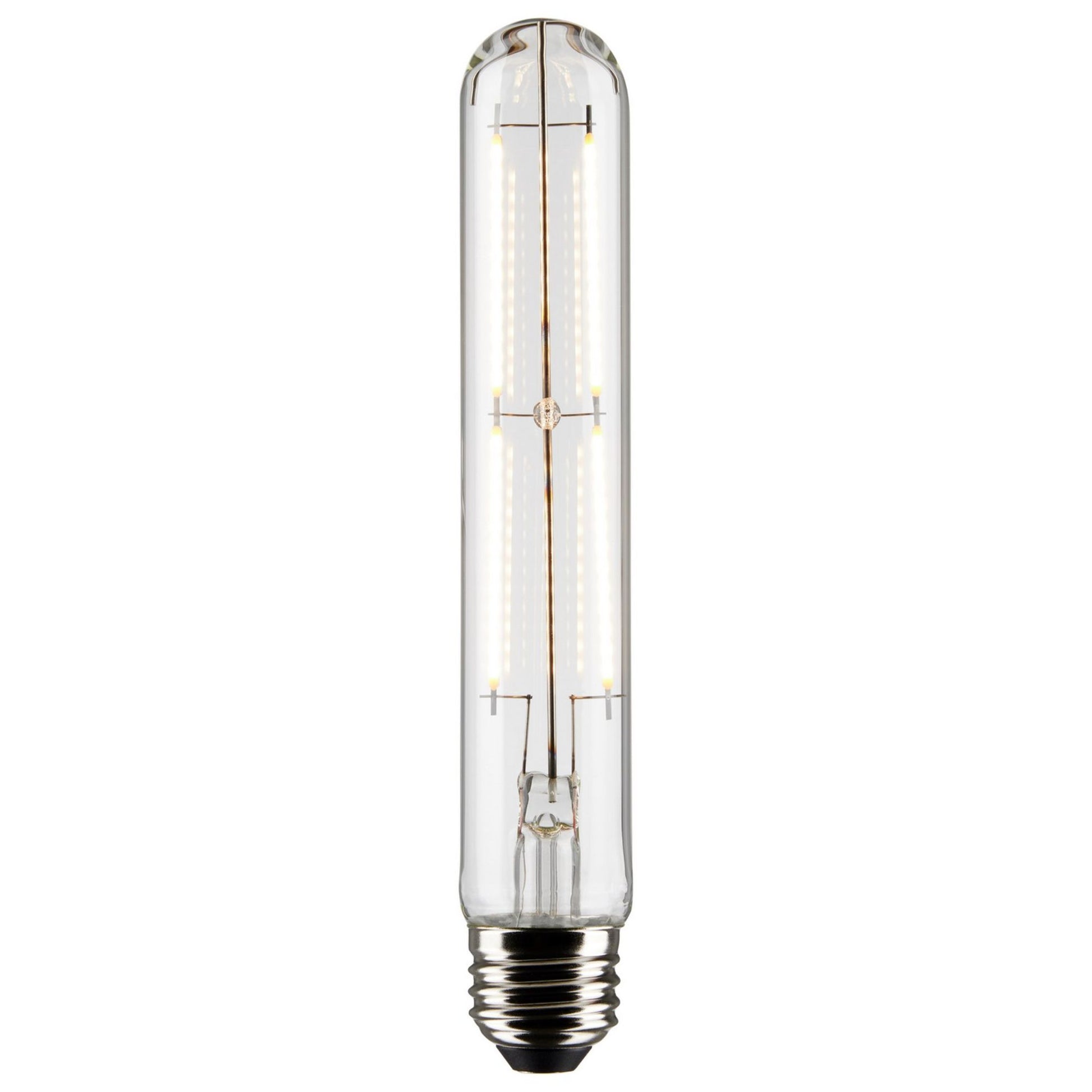 T9 LED Single Tube Bulb, 8W, 800 Lumens, 2700K, 60W Equal, E26 Medium Base, Clear, Pack of 2 - Bees Lighting