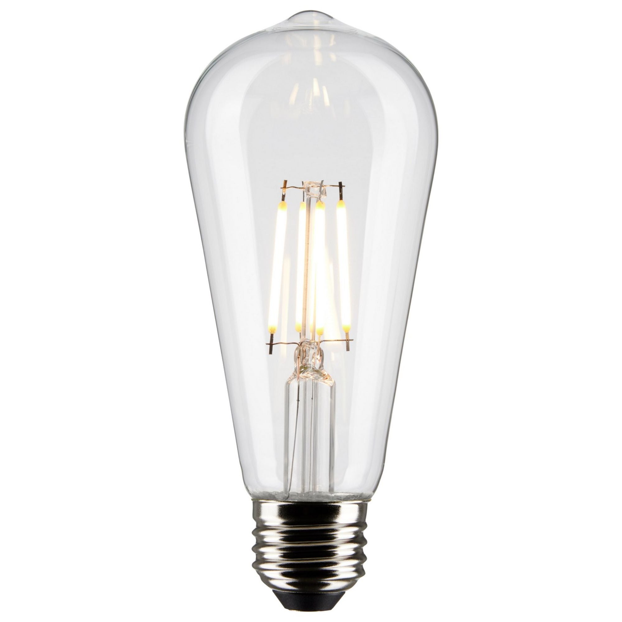 ST19 LED Bulb, 5 Watts, 425lm, 2700K, 40W Equal, E26 Medium Base, Clear Finish, Pack of 2 - Bees Lighting