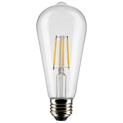 ST19 LED Bulb, 5 Watts, 425lm, 2700K, 40W Equal, E26 Medium Base, Clear Finish, Pack of 2 - Bees Lighting