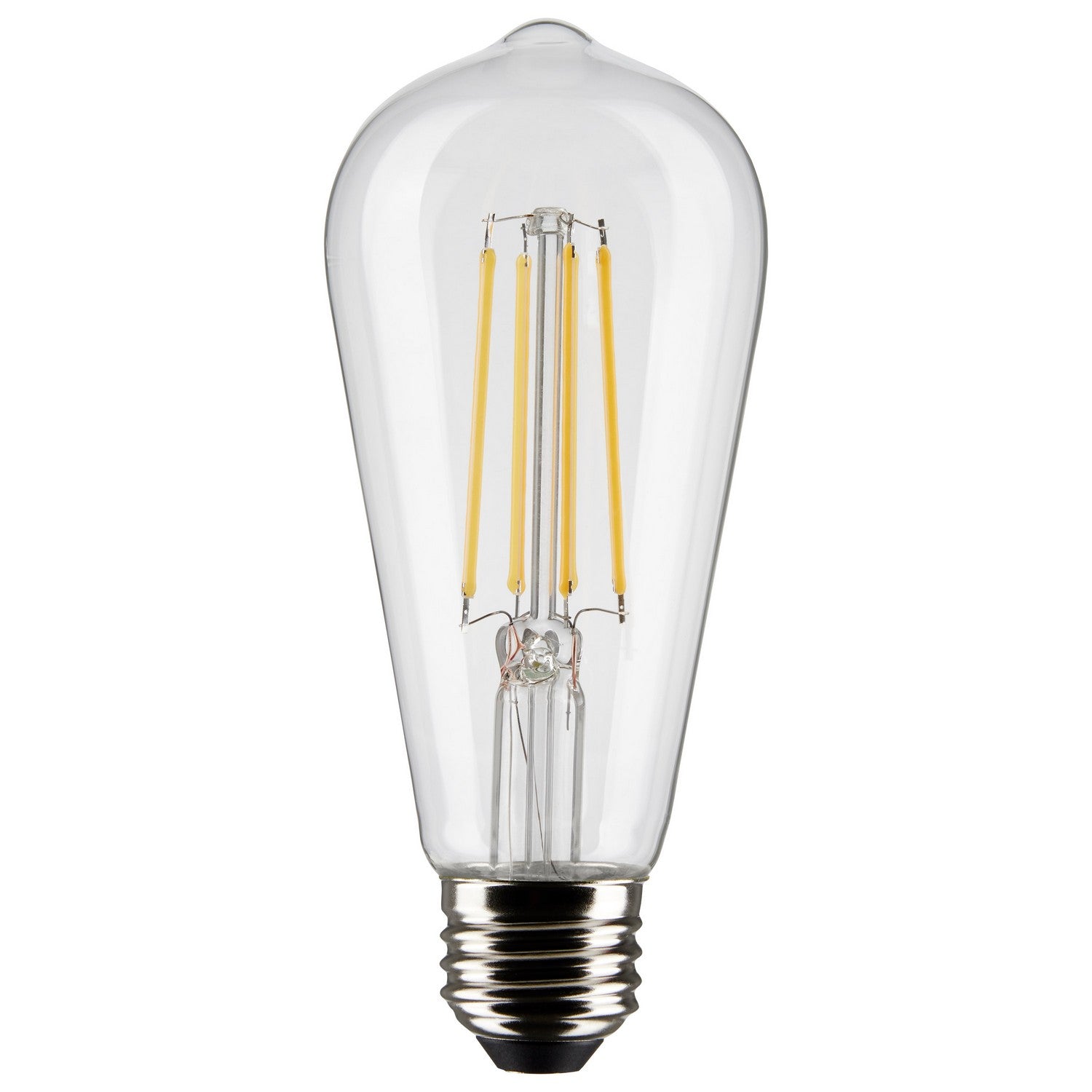 ST19 LED Bulb, 8 Watts, 800lm, 2700K, 60W Equal, E26 Medium Base, Clear Finish, Pack of 2 - Bees Lighting