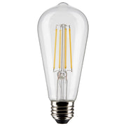 ST19 LED Bulb, 8 Watts, 800lm, 2700K, 60W Equal, E26 Medium Base, Clear Finish, Pack of 2 - Bees Lighting