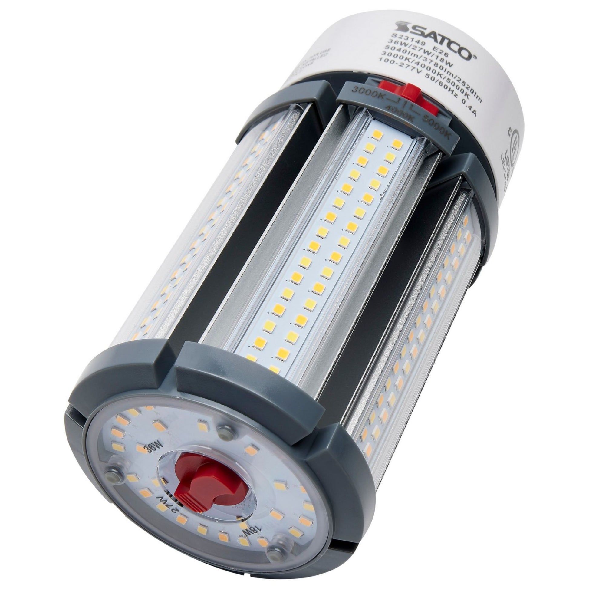 Hi-Pro Retrofit LED Corn Bulb, 18W|27W|36W, 5050lm, 30K|40K|50K, E26 Base, 120-277V - Bees Lighting