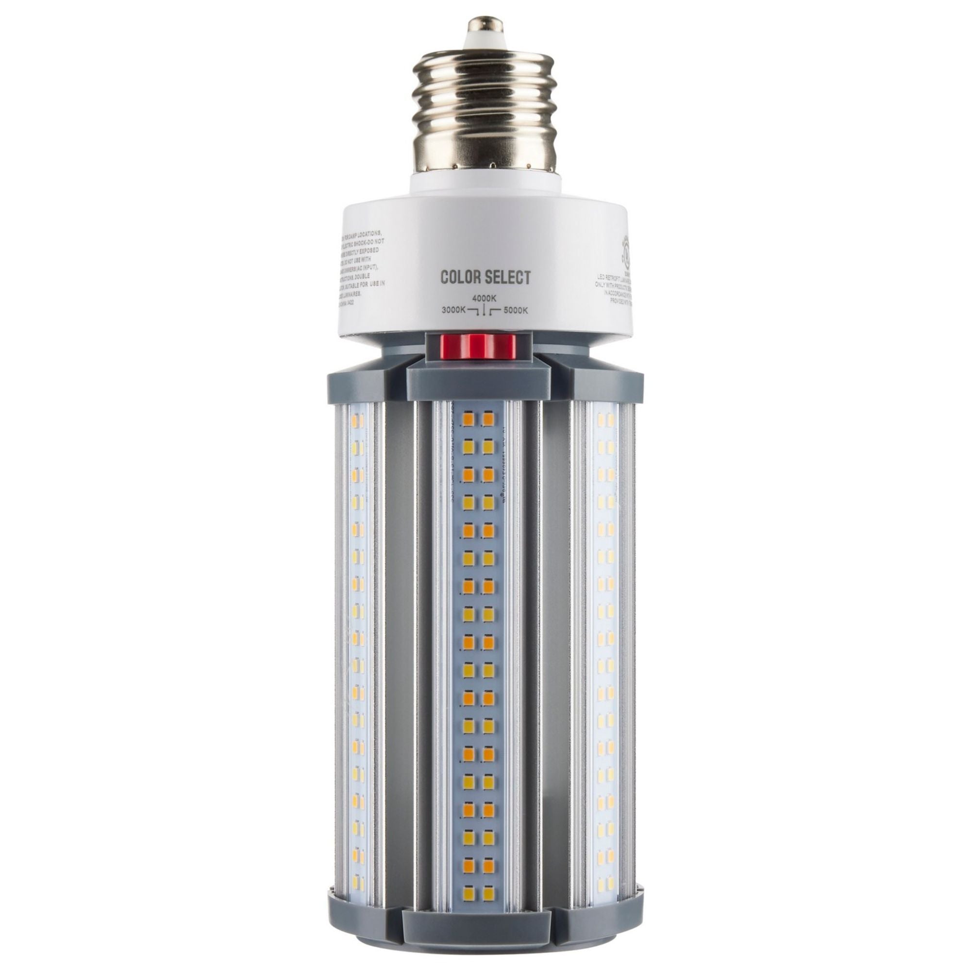 Retrofit LED Corn Bulb Omnidirectional, 45 Watts, 6300lm, Selectable CCT, EX39 Mogul, 480V - Bees Lighting
