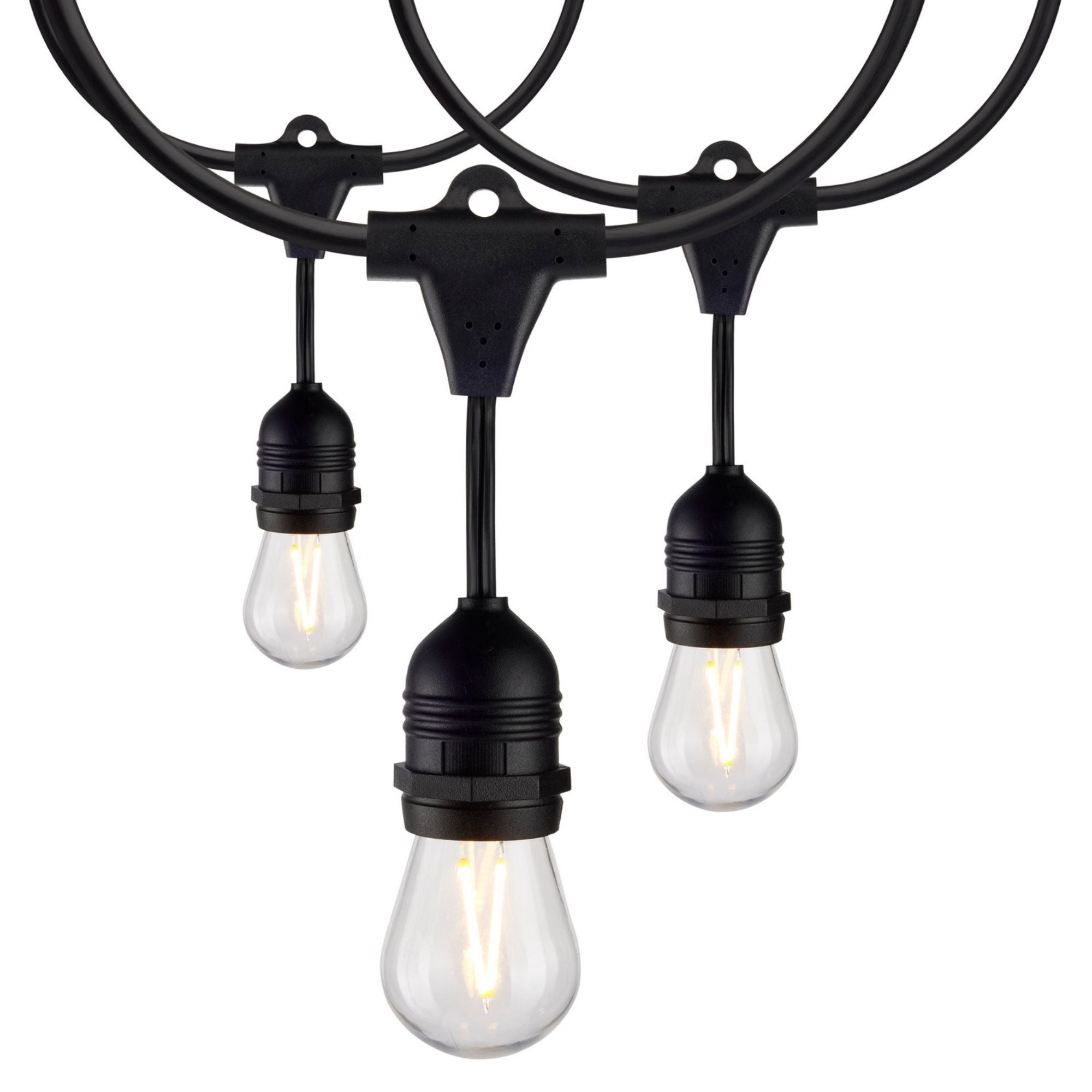Indoor/Outdoor 24 Feet LED String Light, 12-LED Bulbs, 2200K