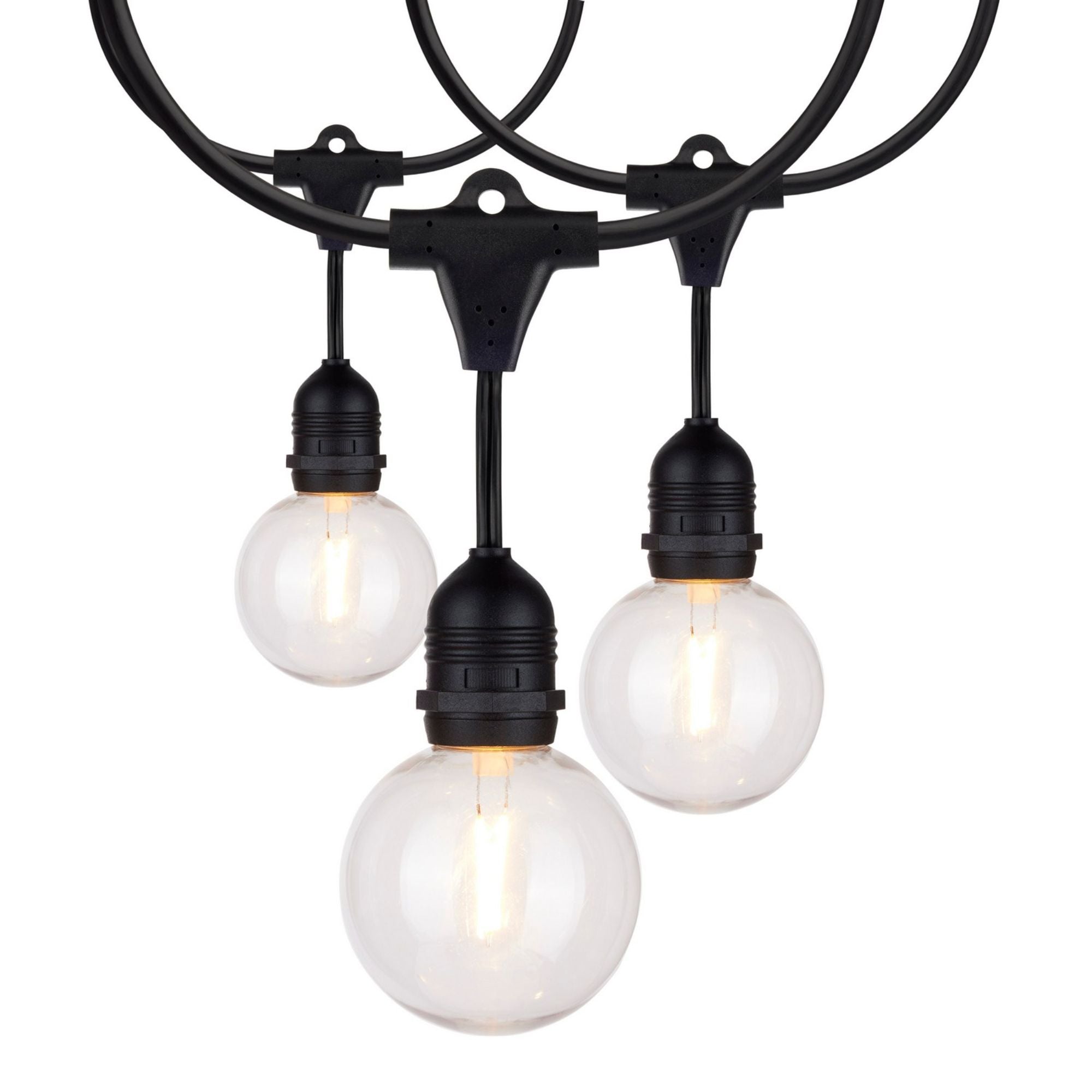 Indoor/Outdoor 24 Feet String Light, 12 Globe bulbs, 2200K - Bees Lighting