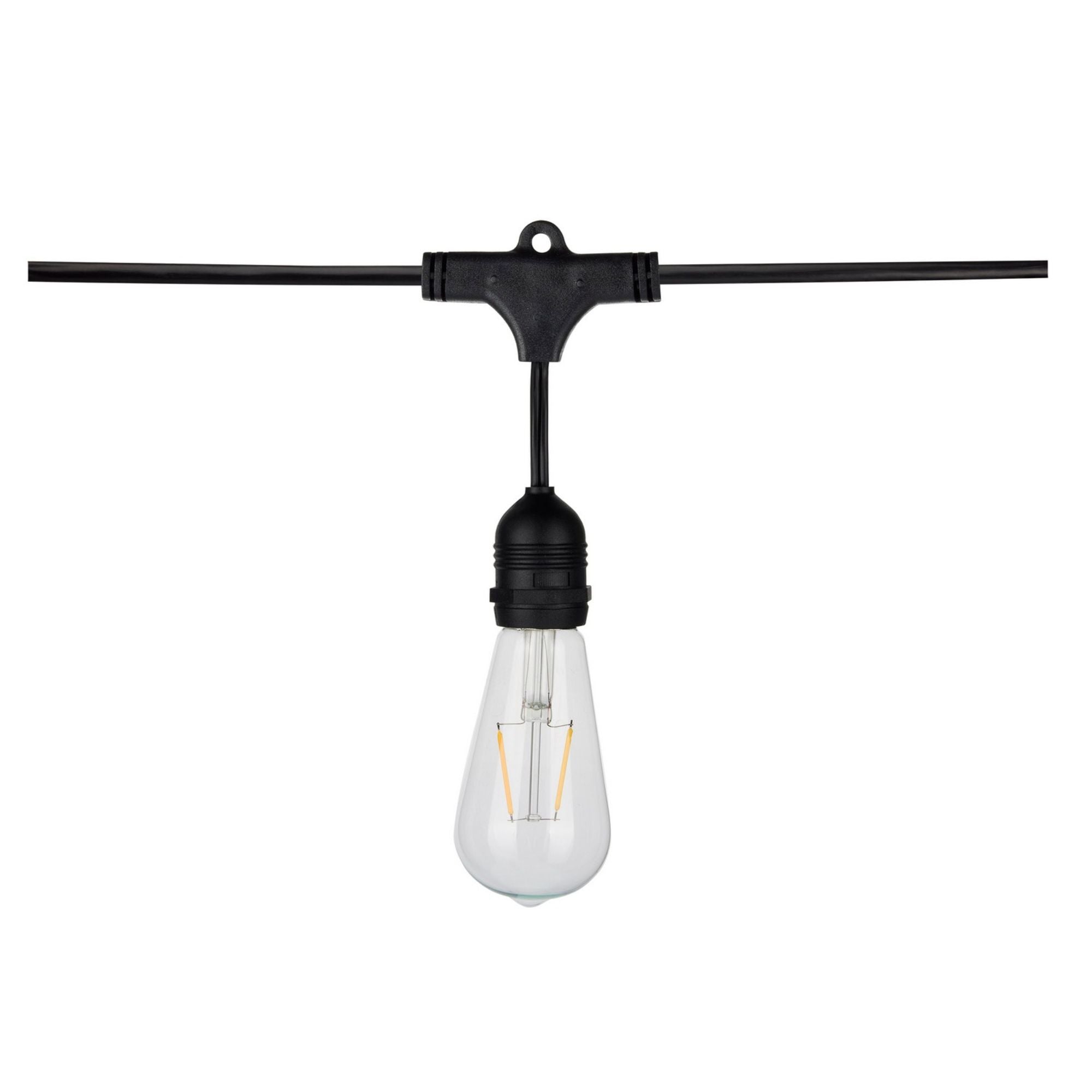 Indoor/Outdoor 24 Feet String Light, 12 Vintage ST19 bulbs, 2200K - Bees Lighting