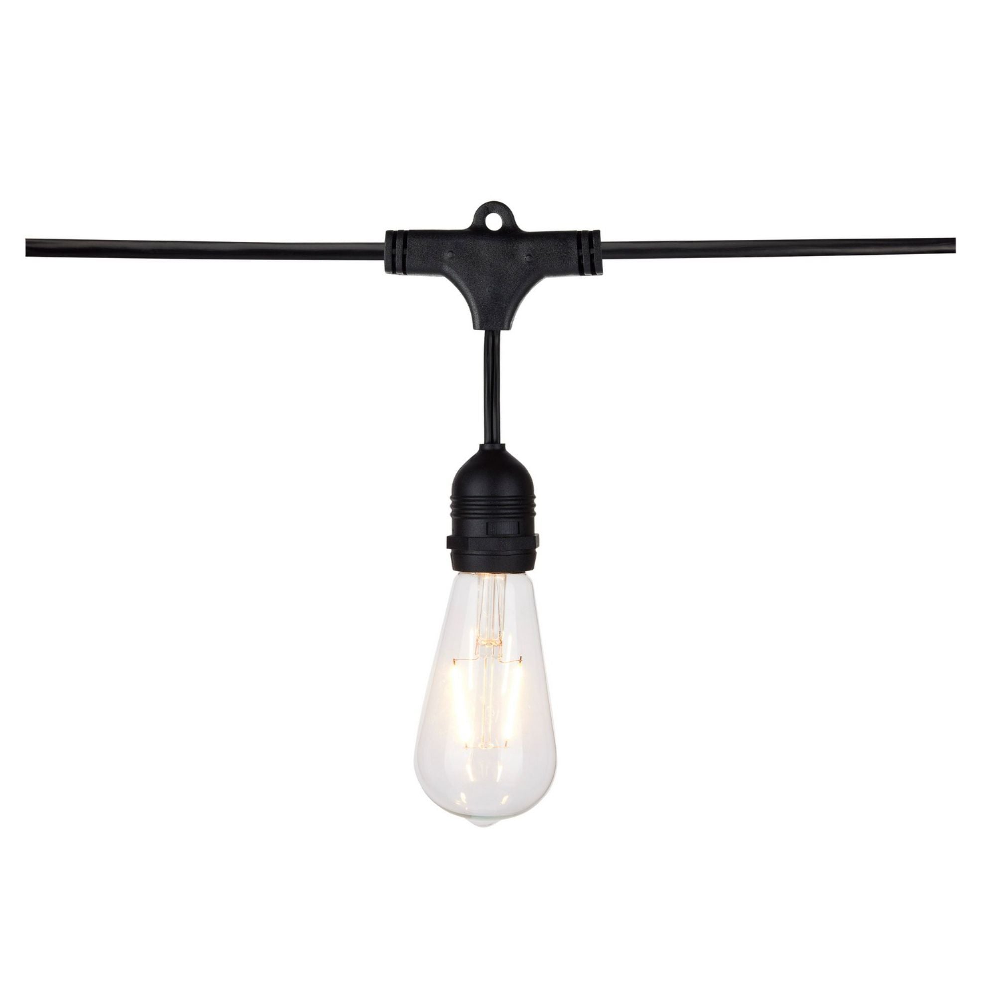 Indoor/Outdoor 24 Feet String Light, 12 Vintage ST19 bulbs, 2200K - Bees Lighting