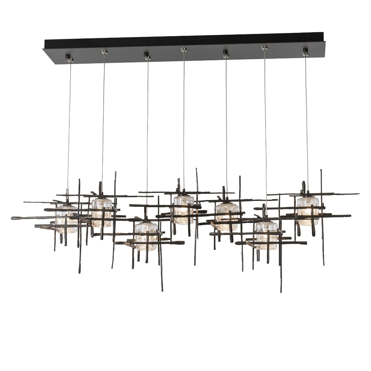 Tura 54 in. 7 Lights Linear Pendant Light with Long Height - Bees Lighting