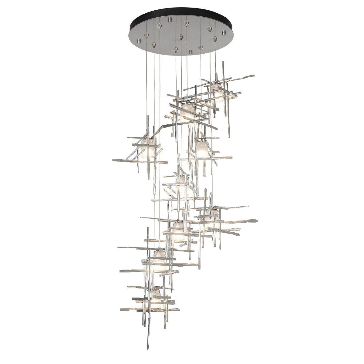 Tura 9 Lights Pendant Light with Standard Height Frosted Glass