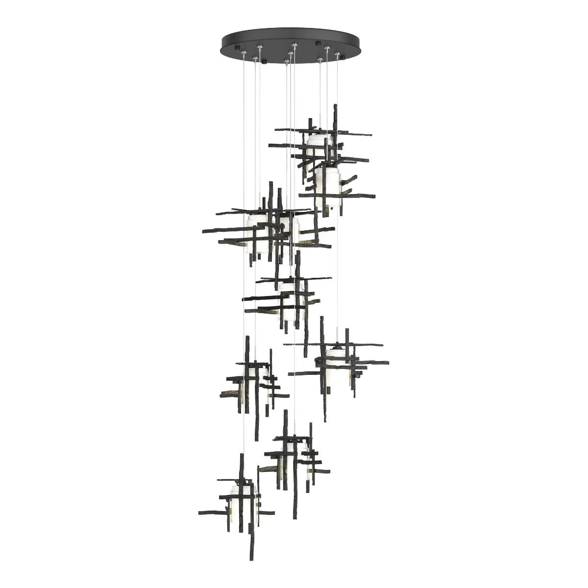 Tura 9 Lights Pendant Light with Standard Height Frosted Glass