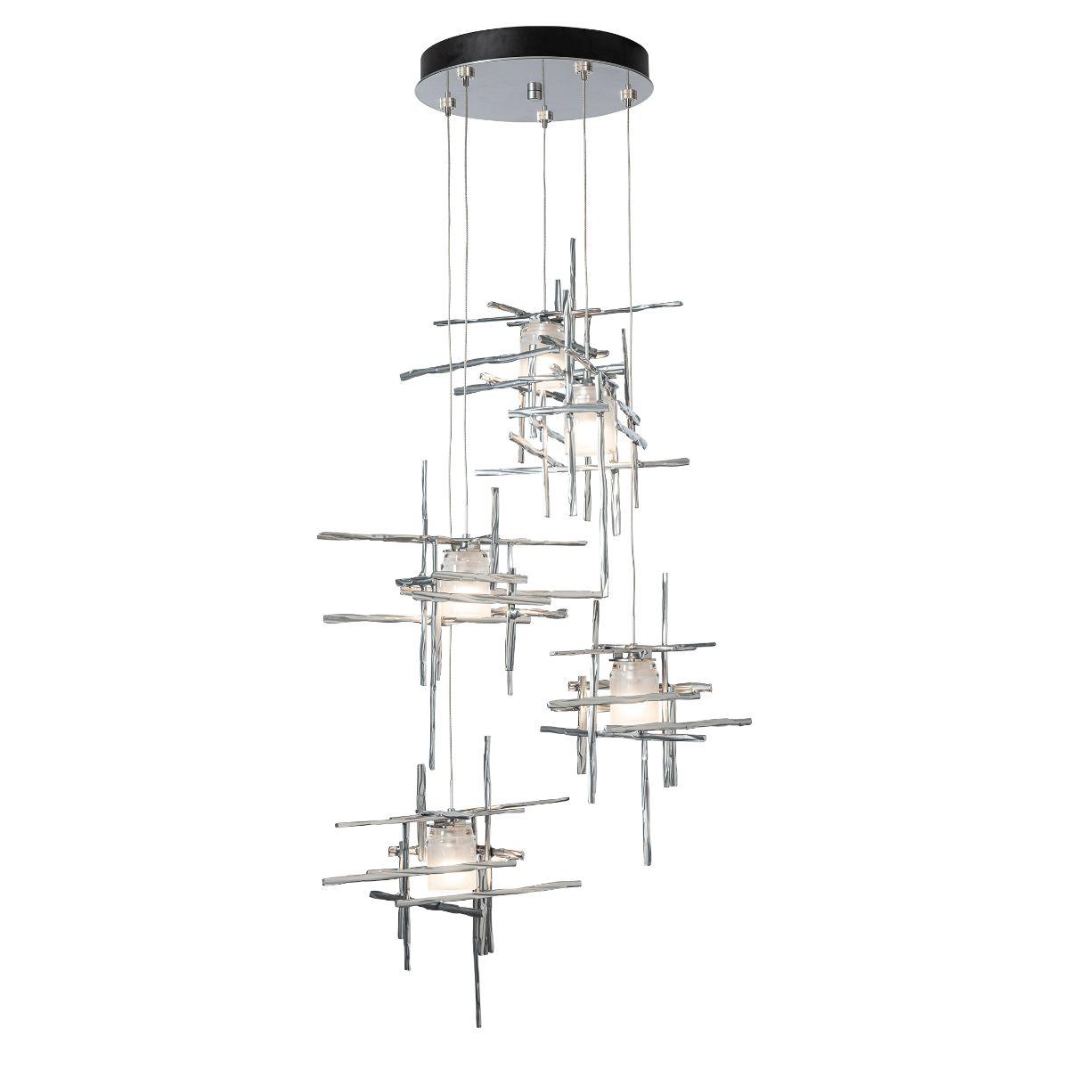 Tura 5 lights Pendant Light with Long Height Frosted Glass