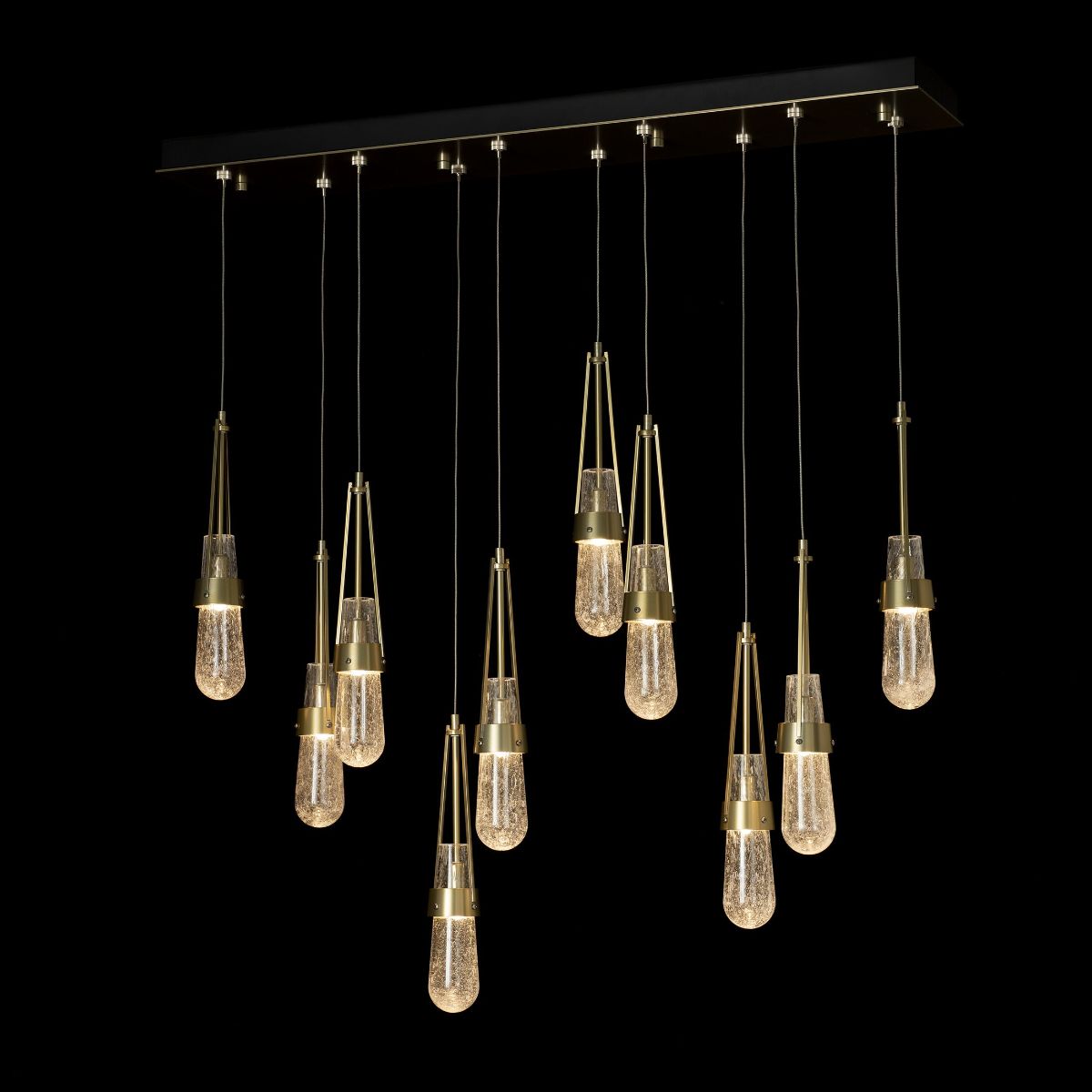 Link 45 in. 10 Lights Linear Pendant Light with Long Height